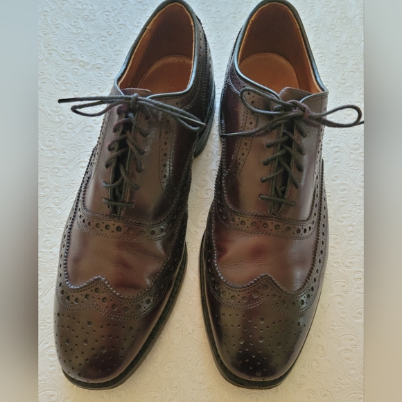 Allen Edmonds Fairhaven Mens Wingtip Dress Shoes Size 8 Dark brown/mahog… - Picture 5 of 16